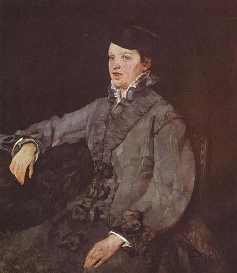 Wilhelm Trubner Dame in Grau France oil painting art
